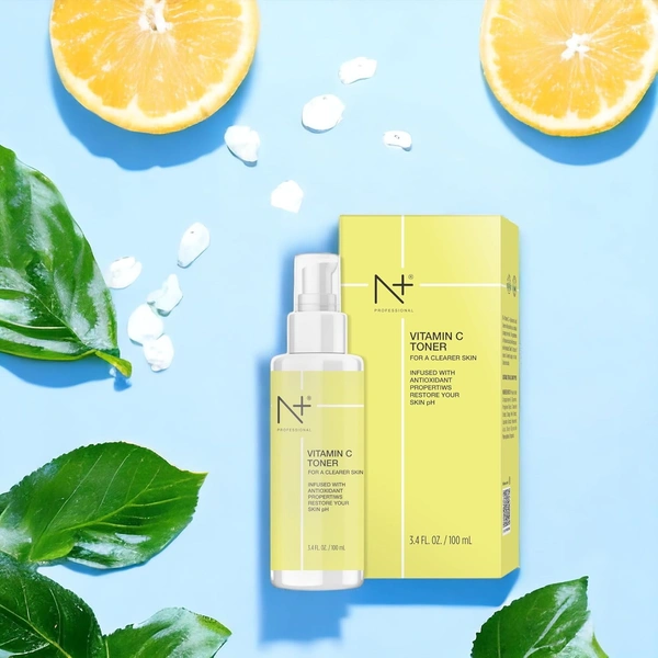 N Plus N PLUS Professional Vitamin C Toner | For A Clearer Skin | Infused with Antioxidant Properties | Restore Your Skin PH | for Brighter, Even Skin Tone | Daily toner | Skin revitalizing toner | 100ml