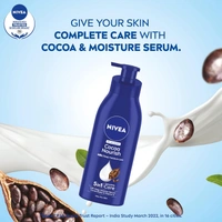 Nivea Cocoa Nourish Body Lotion 400ml | with Deep Moisture Serum | with Cocoa Butter & Coconut Oil | 48h Deep Moisture Care | Smooth, Soft Skin All Day | Non Greasy & Healthy Looking Skin | For Very Dry Skin |