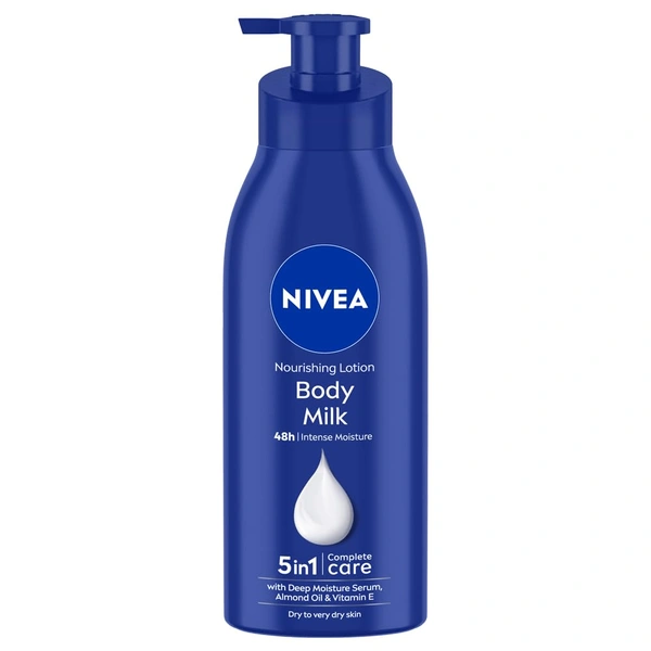 Nivea Nourishing Body Milk 400ml | 48-Hour Moisturization | Infused with 2X Almond Oil | Deep Care for Very Dry Skin | Smooth & Healthy-Looking Skin