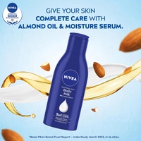 Nivea Nourishing Body Milk 75ml | 48-Hour Moisturization | Infused with 2X Almond Oil | Deep Care for Very Dry Skin | Smooth & Healthy-Looking Skin