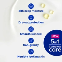 Nivea Shea Smooth Body Lotion 75ml | 48-Hour Hydration | Enriched with Deep Moisture Serum & Shea Butter | Non-Greasy Formula for Healthy, Radiant Skin