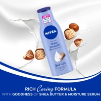 Nivea Shea Smooth Body Lotion 75ml | 48-Hour Hydration | Enriched with Deep Moisture Serum & Shea Butter | Non-Greasy Formula for Healthy, Radiant Skin