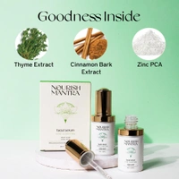 Nourish Mantra Acne Clarifying Serum 20ml | Anti-Acne Serum with Salicylic Acid | Niacinamide & Herbal Extracts | Controls Oil, Clears Blemishes & Soothes Skin