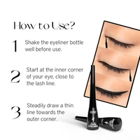 Nourish Mantra All-Day Liquid Eyeliner 3ml | Enriched with Argan Oil, Vitamin E & Almond Oil | Intense Pigmentation | Smudge-Proof & Waterproof | Long-Lasting Matte Finish