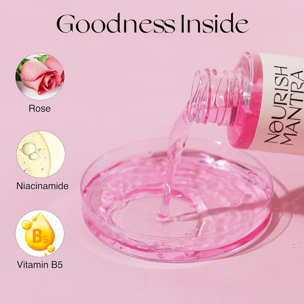 Nourish Mantra Dewy Rose Toner 150ml | Rose De Mai & Niacinamide | Hydrates & Calms | Pore-Minimizing & Anti-Aging Toner for All Skin Types