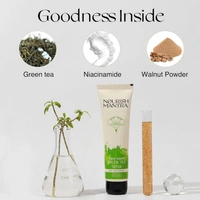 Nourish Mantra Green Tea Tatva Face Wash 100ml | With Green Tea, Walnut Powder & Niacinamide | 2-in-1 Exfoliating Cleanser | Oil Control | Sulfate & Paraben Free