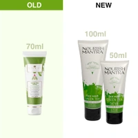 Nourish Mantra Green Tea Tatva Face Wash 50ml | With Green Tea, Walnut Powder & Niacinamide | 2-in-1 Exfoliating Cleanser | Oil Control | Sulfate & Paraben Free