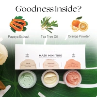Nourish Mantra Mask Mini Trio Face Care Kit 36g | 3 Natural Mud Masks with Turmeric & Saffron, Neem | Brightening, Detoxifying & Anti-Aging for All Skin Types