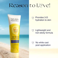Nourish Mantra Ray Rescue Invisible Sunscreen SPF 50 PA+++ 30ml | With Hyaluronic Acid & Aloe Vera | Ashwagandha & No White Cast | Hydrating & Lightweight