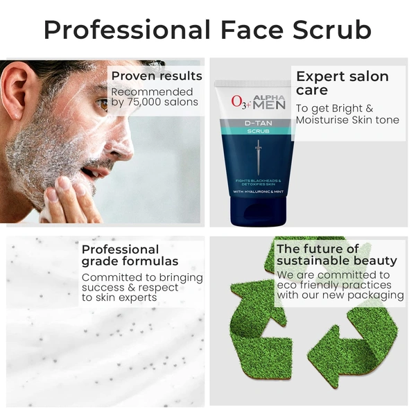 O3+ Professional O3+ Alpha Men Acno D-tan Scrub 50mg