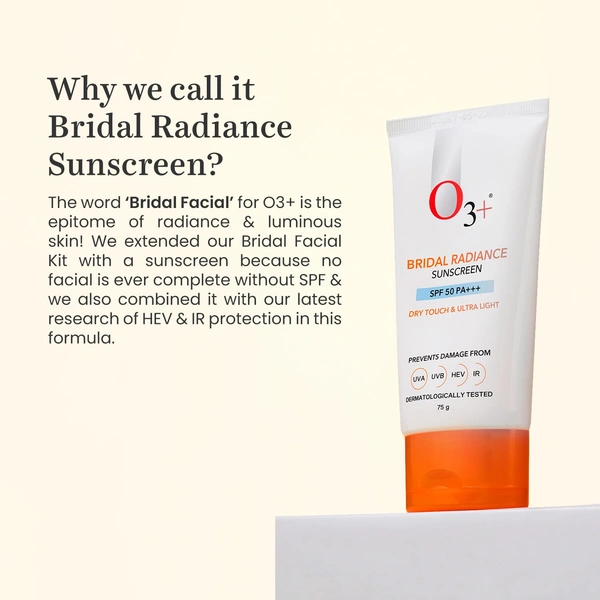 O3+ Professional O3+ Bridal Radiant Sunscreen Spf 50 75g