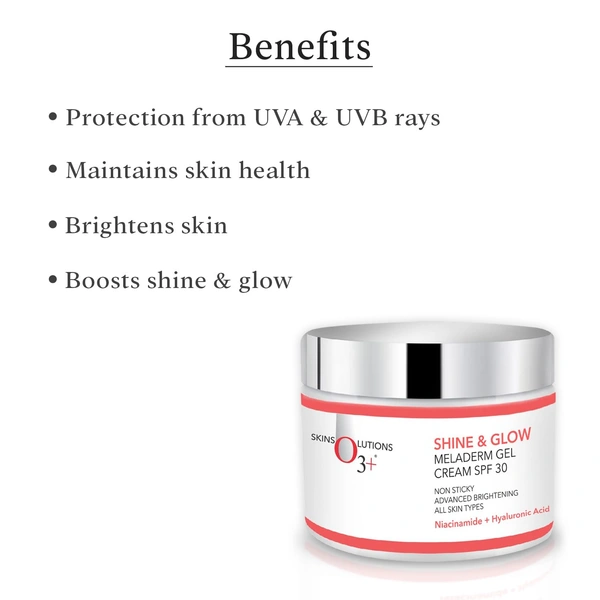 O3+ Professional O3+ Meladerm Gel Cream Spf-30 ( Shine And Glow) 50g