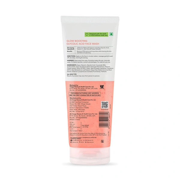 O3+ Professional Face Wash Glycolic Acid Glow Boosting & Brightening 100ml | Radiant Skin, Smooth Texture, Deep Cleanse for All Skin Type