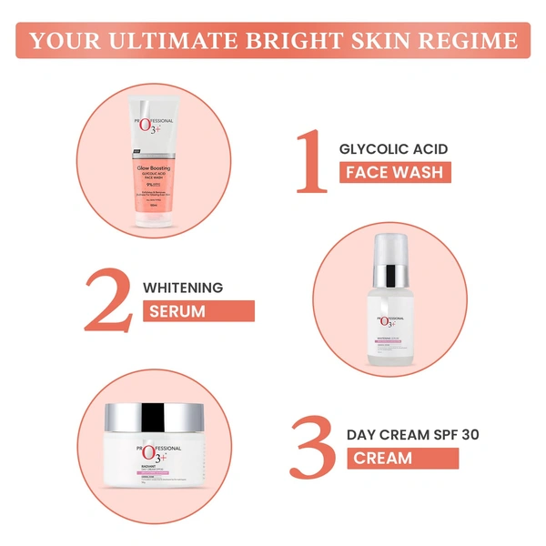 O3+ Professional Face Wash Glycolic Acid Glow Boosting & Brightening 100ml | Radiant Skin, Smooth Texture, Deep Cleanse for All Skin Type