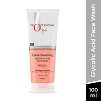 O3+ Professional Face Wash Glycolic Acid Glow Boosting & Brightening 100ml | Radiant Skin, Smooth Texture, Deep Cleanse for All Skin Type