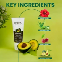 Oshea Avoshine Hair Conditioner 200 ml - Paraben & Silicone Free Deep Moisture Treatment Enriched with Avocado, Cherry, Hibiscus & Aloe Vera for Shiny, Silky, Voluminous Hair