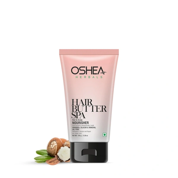 Oshea Herbals Hair Butter Spa Cream 150g Enriched with Cherry, Basil & Neem Extract | Deep Moisturizing Spa Treatment for All Hair Types | Repairs Dull & Damaged Hair