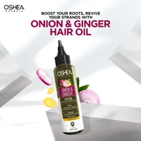 Oshea Herbals Natural Hair Growth Oil 110ml with Onion Bulb & Ginger Extracts| Strengthens Hair, Prevents Hair Fall & Promotes Growth for Healthy, Lustrous Scalp