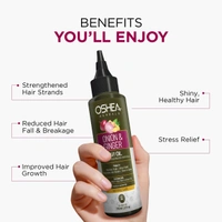 Oshea Herbals Natural Hair Growth Oil 110ml with Onion Bulb & Ginger Extracts| Strengthens Hair, Prevents Hair Fall & Promotes Growth for Healthy, Lustrous Scalp