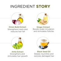 Oshea Herbals Natural Hair Growth Shampoo 300ml | With Onion Bulb & Ginger Extract | Controls Hairfall, Deep Nourishment & Promotes Healthy Hair Growth | Men & Women