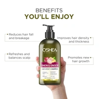 Oshea Herbals Natural Hair Growth Shampoo 300ml | With Onion Bulb & Ginger Extract | Controls Hairfall, Deep Nourishment & Promotes Healthy Hair Growth | Men & Women