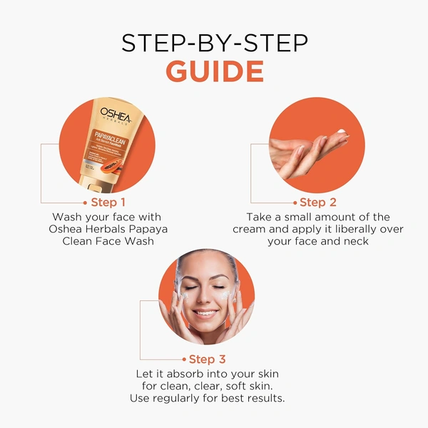 Oshea Herbals Papayaclean Anti Blemishes Face Wash 50gm | Enriched with Papaya & Vitamin E | Removes dark spost, Reduces Blemishes & Pigmentation For All Skin Types