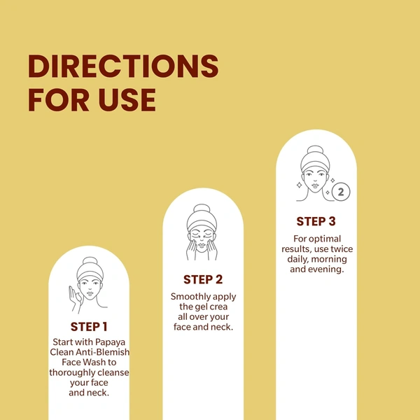 Oshea Herbals Papayaclean Multipurpose Gel Cream 18gm | Enriched with Papaya Extract & Vitamin E | Anti Blemishes & Pigmentation |Reduce Acen & Primple | Reduce Taining & Dark Spots