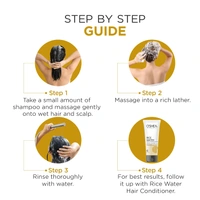 Oshea Herbals Rice Water Nourishing Shampoo 300 ml Enriched with Niacinamide, Oatmeal & Rice Water for Stronger, Smoother Hair | Deep Hydration & Repair| Controls Hair Breakage