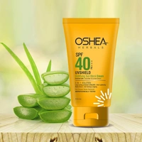 Oshea Herbals UVShield Sun Block Mattyfying Cream SPF 40, 120g | Broad-Spectrum UVA & UVB Protection | Oil-Free, Lightweight, Non-Greasy Formula | Hydrating & Tan Protection