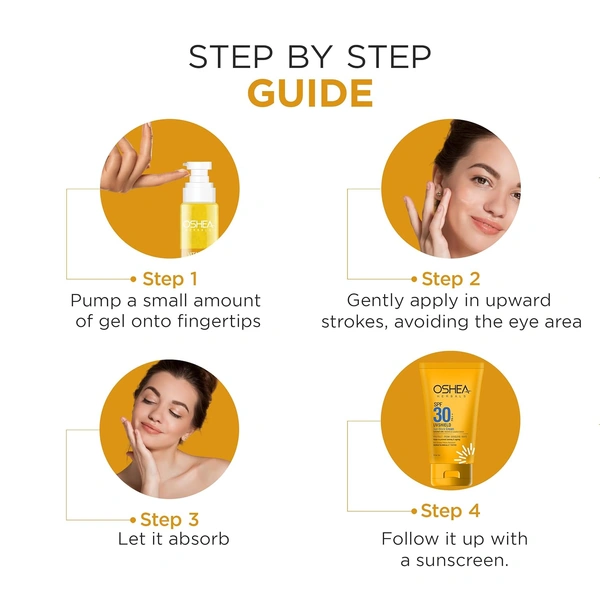 Oshea Herbals Vitamin C Brightening Face Gel 120ml for All Skin Types | Deeply Hydrates, Reduces Age Spots & Dullness | Improves Skin Texture | Enriched with Vitamin C & Lemon Extract