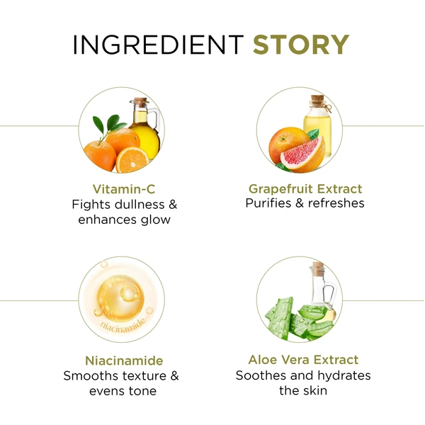 Oshea Herbals Vitamin C Brightening & Illuminating Skin Serum 120ml | Hydrates, Reduces Dark Spots & Revives Dull Skin | Enriched with Vitamin C & Natural Extracts