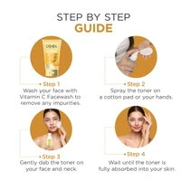 Oshea Herbals Vitamin C Brightening & Illuminating Skin Toner 120ml | With Lemon Peel Extract & Vitamin C | Purifies, Refreshes, Balances pH & Restores Radiant Skin