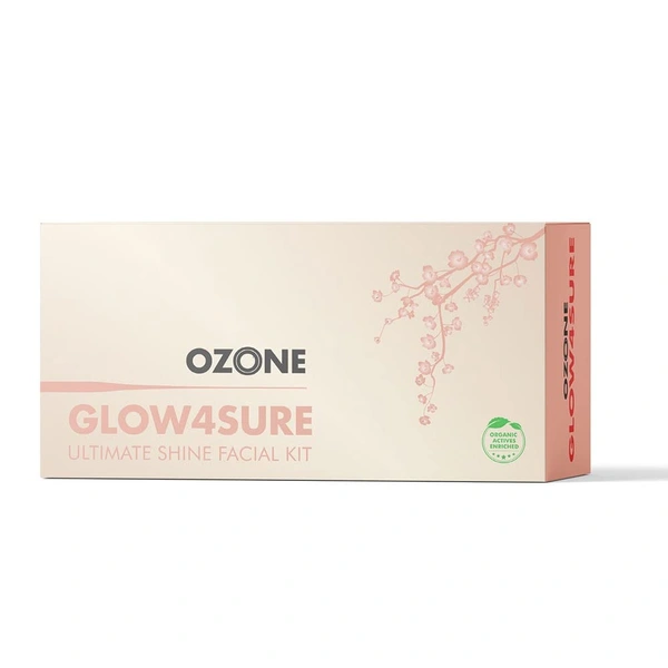 Ozone Glow4Sure Ultimate Shine Facial Kit 550g | Glowing Skin, Bright & Radiant Complexion | Sulphate & Paraben Free | Enriched with Organic Ingredients | Skin Rejuvenation Kit | Suitable For All Skin Types