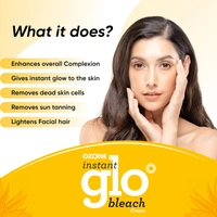 Ozone Instant Glo Bleach Cream 250g | Instance Radiance Cream Bleach | With Aloe Vera & Turmeric | Nourishing Formula for Even Skin Tone | Radiant Skin in Minutes | Salon-like glow at home | for Both Men & Women |