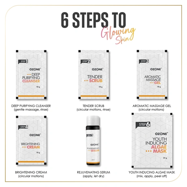 Ozone Beauty Ozone Radiance Vitamin C Facial Kit | Brightening & Revitalizing Facial Care | Infused with Vitamin C for Glowing, Even-Toned & Youthful Skin | Ideal for All Skin Types