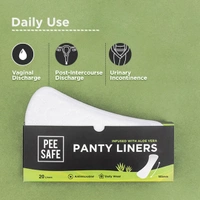 Pee Safe Aloe Vera Panty Liners for Daily Use, 20 Liners (Large Size, 185mm) | Infused with Aloe Vera for Ultimate Comfort Freshness & Protection | Soft, Breathable & Perfect for Everyday Use