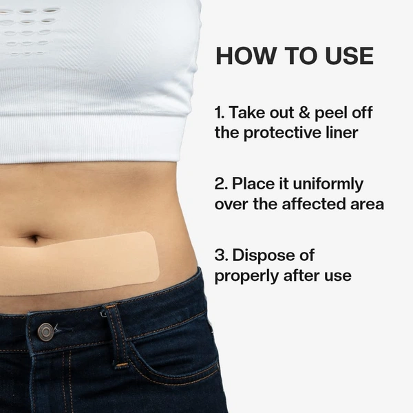 Pee Safe Feminine Herbal Pain Relief Patches (5 patches)| Natural & Pain Relief for Menstrual Discomfort | Sleek Design | No Side Effects & Comfort for Up to 12 Hours