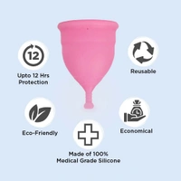 Pee Safe Reusable Menstrual Cup (Large Size) with Pouch | 100% Medical Grade Silicone | Microwavable Friendly Sterlizer| | Leak-Proof Protection & Comfortable Fit
