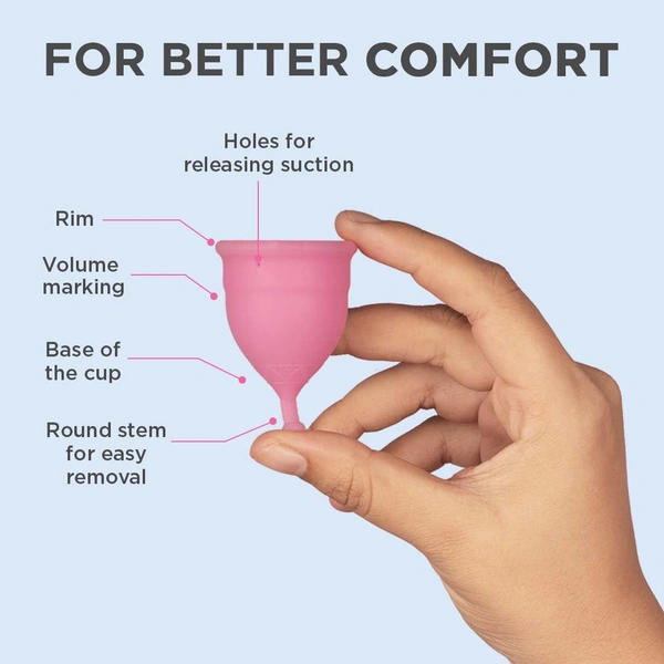 Pee Safe Reusable Menstrual Cup (Medium Size) with Pouch | Odour & Rash-Free| Ultra-Soft | 100% Medical Grade Silicone | Leak-Proof Protection for 8-10 Hours | US FDA Registered