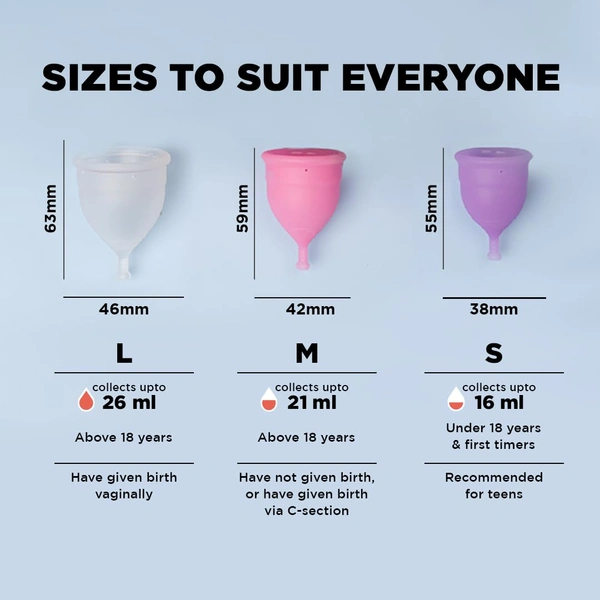 Pee Safe Reusable Menstrual Cup (Small Size) with Pouch | Microwavable & BPA-Free | 100% Medical Grade Silicone | Leak-Proof Protection & Comfortable Fit