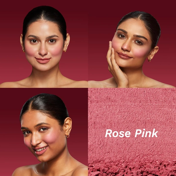 Pilgrim 2-IN-1 Blush Duo Shade Berry Beat � 03, 9g | Buildable Pigment, Blends Seamlessly for a Soft, Natural Flush of Color.