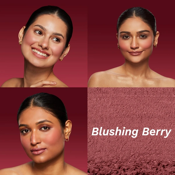 Pilgrim 2-IN-1 Blush Duo Shade Berry Beat � 03, 9g | Buildable Pigment, Blends Seamlessly for a Soft, Natural Flush of Color.