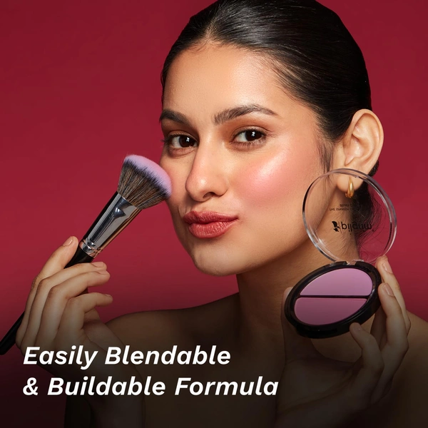 Pilgrim 2-IN-1 Blush Duo Shade Berry Beat � 03, 9g | Buildable Pigment, Blends Seamlessly for a Soft, Natural Flush of Color.