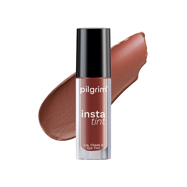 Pilgrim 3-in-1 Insta Tint - 2.5g | Multi-purpose Lip, Cheek & Eye Tint | With Goodness Of Spanish Squalane, Almond Oil, Avocado Oil And Macadamia Nut Oil | Lightweight | Long-lasting & Buildable Color | Natural Glow | Perfect for All Skin Tones | (The Brown Trend -03)