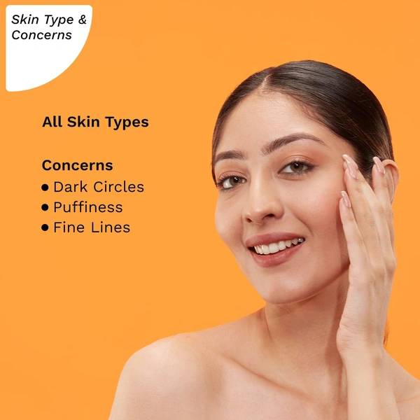 Pilgrim 4% Vitamin C Brightening Under Eye Cream 15ml | With Caffeine & Kakadu Plum | Reduces Dark Circles, Puffiness & Fine Lines | Hydrating, Lightweight & Fast-Absorbing | For All Skin Types