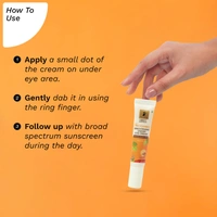 Pilgrim 4% Vitamin C Brightening Under Eye Cream 15ml | With Caffeine & Kakadu Plum | Reduces Dark Circles, Puffiness & Fine Lines | Hydrating, Lightweight & Fast-Absorbing | For All Skin Types