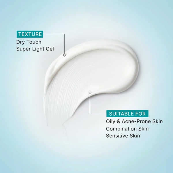 Pilgrim 5% Niacinamide Oil-Free Super Light Gel Sunscreen with Korean White Lotus, 40ml | SPF 50 PA++++ | UVShieldX Technology | For Oily & Acne-Prone Skin | No White Cast