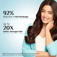 Pilgrim Advanced Damage Repair Shampoo 200ml with Korean Rice Water & Collagen for Unisex use | 17 Amino Acids, Wheat Protein & 5 Ceramides | Paraben-Free Formula for Dry, Damaged Hair