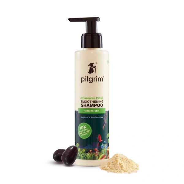 Pilgrim Amazonian Patua Hair Smoothing Shampoo with Keratin, 200ml | Cleanses, Smoothes Frizz, and Enhances Hair�s Texture for a Sleek, Shiny Look.