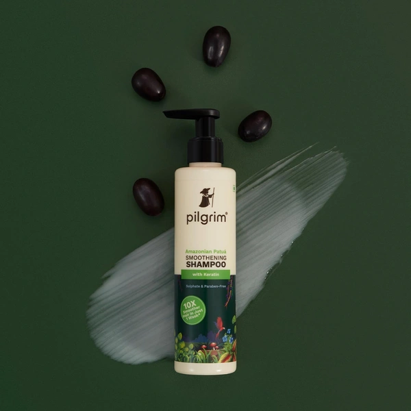 Pilgrim Amazonian Patua Hair Smoothing Shampoo with Keratin, 200ml | Cleanses, Smoothes Frizz, and Enhances Hair�s Texture for a Sleek, Shiny Look.